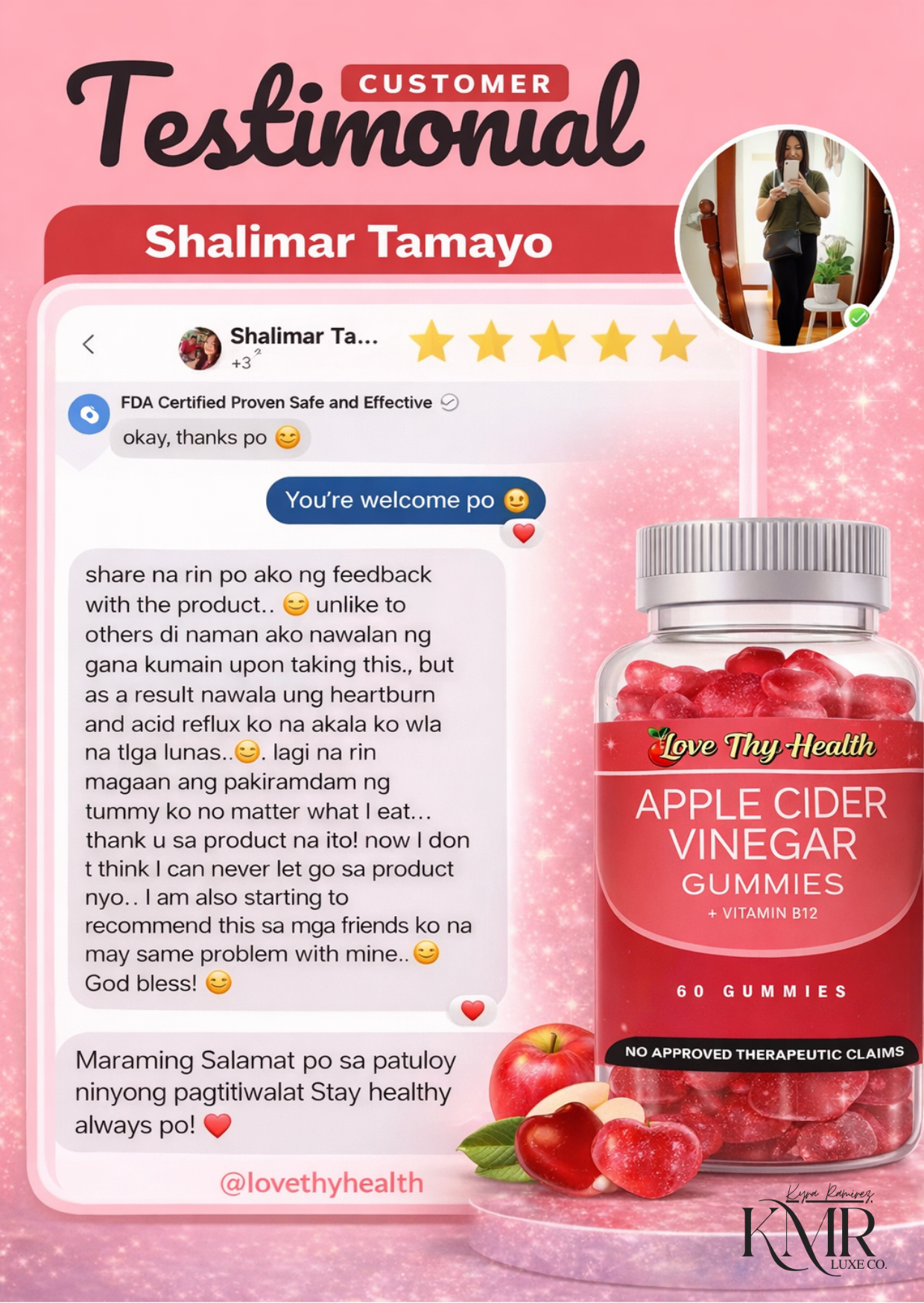 Apple Cider Vinegar testimonial