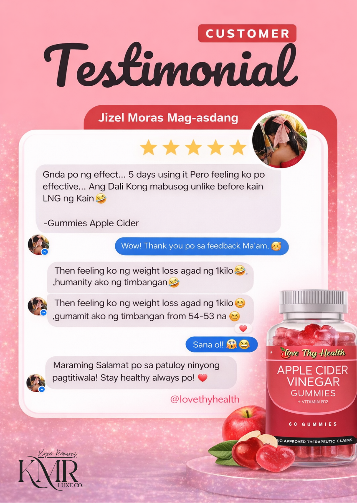 Apple Cider Vinegar testimonial
